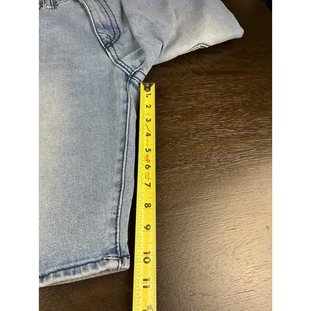 True Religion Rocco Big T Men’s Denim Shorts Size 32 Light Wash Relaxed Skinny